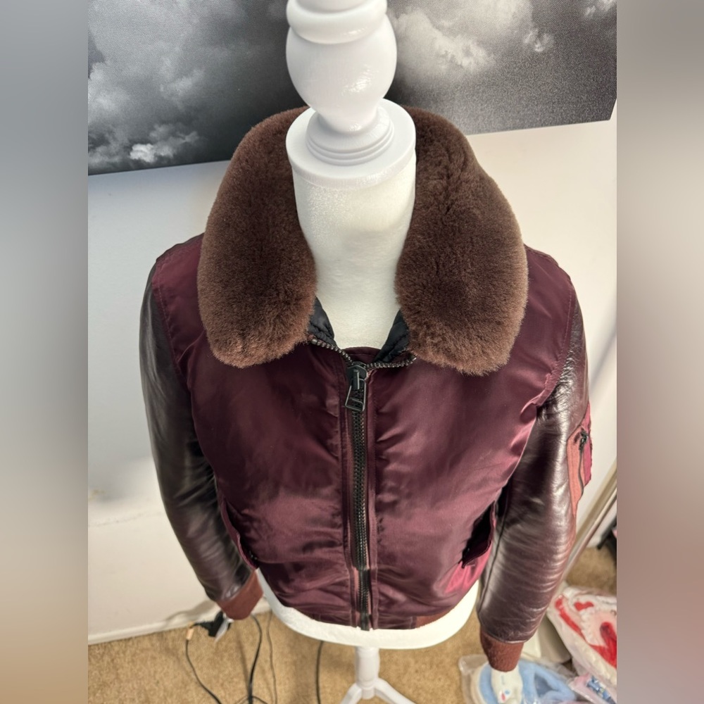 Schott Burgundy Leather Jacket